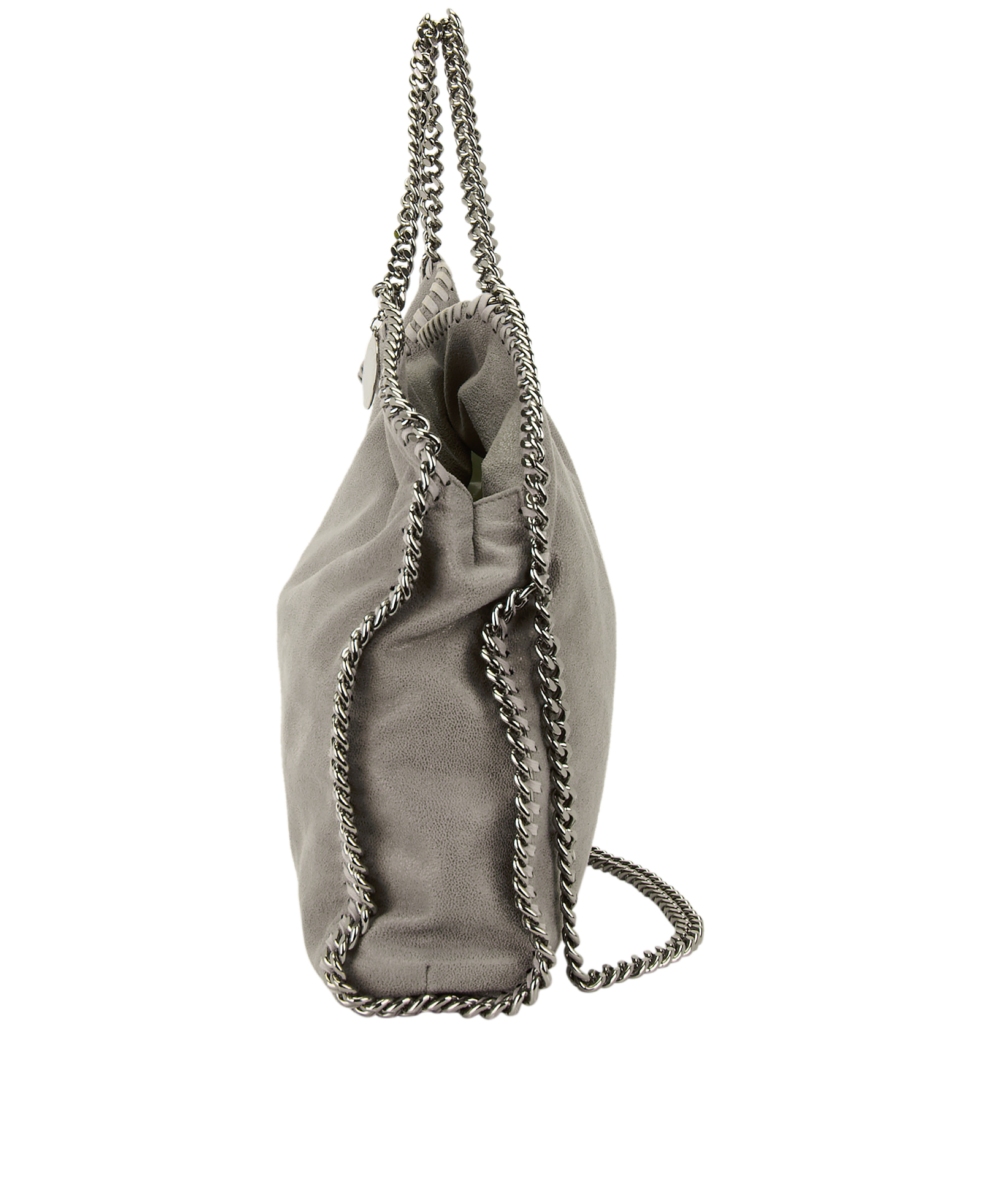 Falabella Fold-Over Tote, &pound;450, Handbags, Grey, Faux Leather, Bottom view